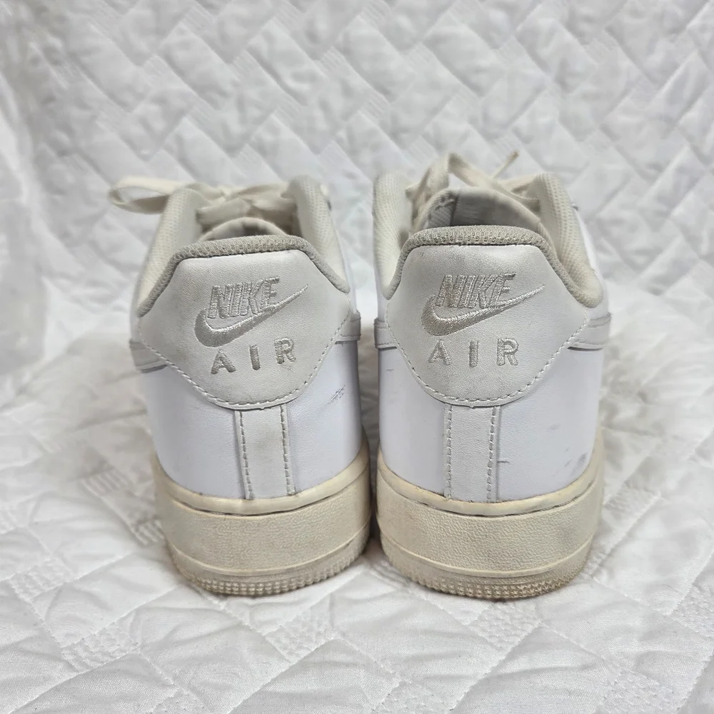 Nike Air Force 1 Low Sneakers In All White Color-way Size 12 Men’s